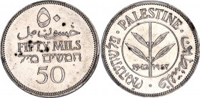 Palestine 50 Mils 1942 PCGS MS 61
KM# 6, N# 8550; Silver; With full mint luster.