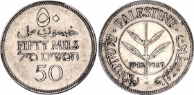 Palestine 50 Mils 1942 PCGS UNC
KM# 6, N# 8550; Silver; PCGS UNC Det., cleaned.
