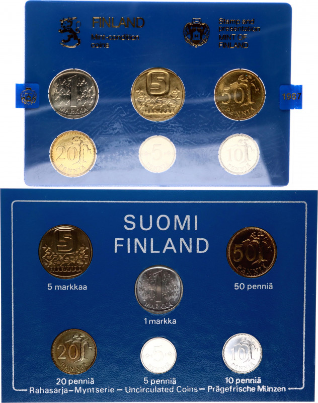 Finland Lot of 2 Annual Mint Set 1983 - 1987
With original packages.