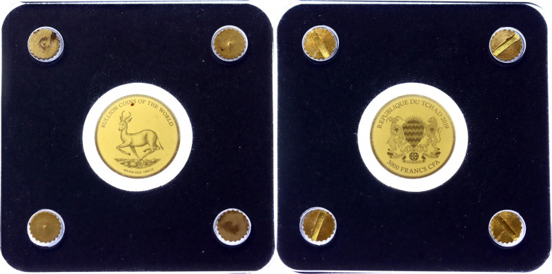 Chad 3000 Francs 2019 
N# 199060; Gold (.999) 0.06 g., 16 mm.; African Springbo...