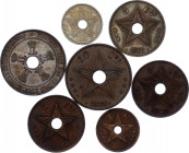 Congo Lot of 7 Coins 1887 - 1911
Various Dates & Denominations.