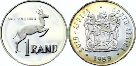 South Africa 1 Rand 1989 
KM# 88; N# 1785; Silver., Proof; In original box.