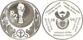 South Africa 2 Rand 2010 
KM# 546; N# 84408; Silver., Proof; 2010 FIFA World Cup, South Africa.
