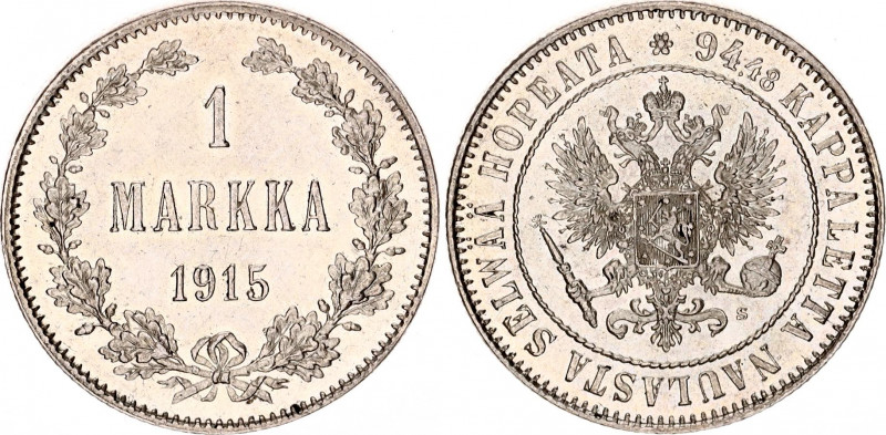 Russia - Finland 1 Markka 1915 S
Bit# 401; Conros# 484/13; KM# 3.2, N# 4435; Si...