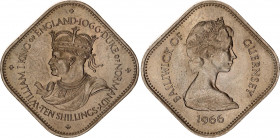 Guernsey 10 Shillings 1966
KM# 19; N# 10988; Copper-Nickel; Elizabeth II (1952-date); 900th Anniversary of Norman Conquest; UNC.