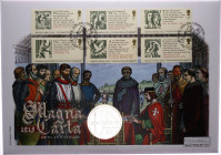 Guernsey 5 Pounds 2015
Silver., Proof; Magna Carta; UNC, Encapsulated., Cover and Certificate.
