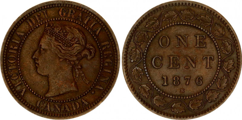 Canada 1 Cent 1876 H
KM# 7, N# 440; Victoria; XF.