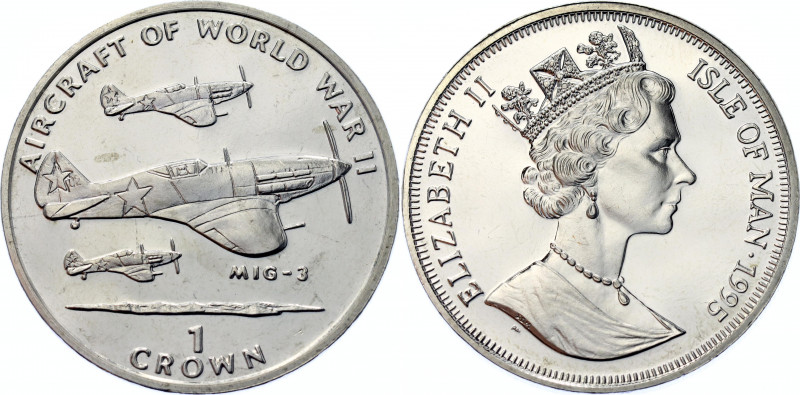 Isle of Man 1 Crown 1995
KM# 507, N# 63853; Copper-Nickel; Aircraft of World Wa...