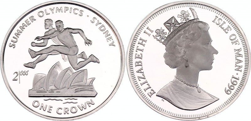 Isle of Man 1 Crown 1999
KM# 930a, N# 154442; Silver., Proof; Summer Olympic Ga...