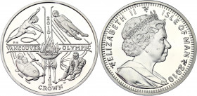 Isle of Man 1 Crown 2010
KM# 1412, N# 161264; Copper-nickel., Proof; Vancouver Olympics 2010.