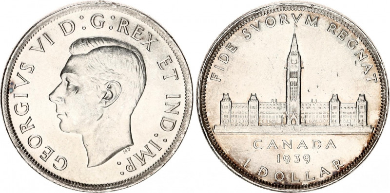 Canada 1 Dollar 1939 
KM# 38, N# 450; Silver; Visit of His Majesty King George ...