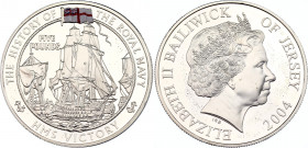 Jersey 5 Pounds 2004
KM# 133a, N# 82575; Silver., Proof; The History of the Royal Navy - HMS Victory.