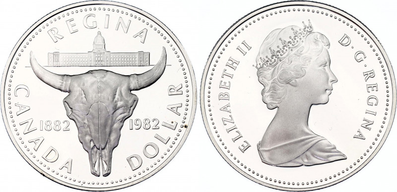 Canada 1 Dollar 1982
KM# 133; N# 6786; Silver; Elizabeth II; 100th Anniversary ...