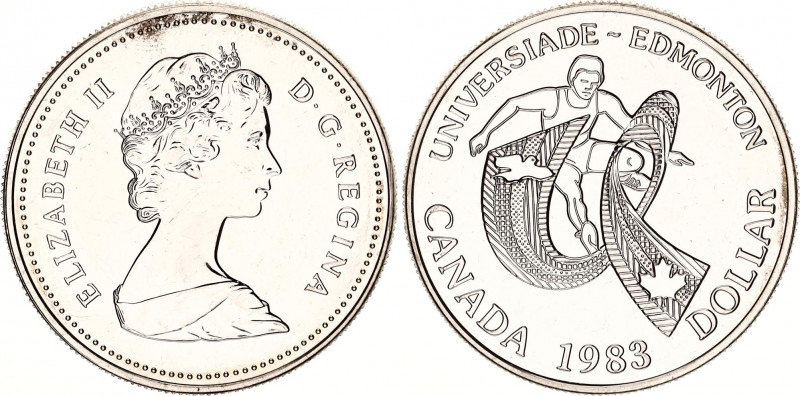 Canada 1 Dollar 1983 
KM# 138, N# 23275; Silver., Prooflike; 1983 World Univers...