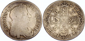 Great Britain 1/2 Crown 1683
KM# 438.1; Sp# 3367; N# 12941; Silver; Charles II; F.