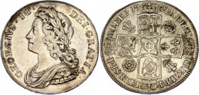 Great Britain 1/2 Crown 1732 
KM# 574.1; N# 13104; Silver; George II; XF-.