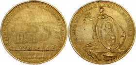 Great Britain Alexander Davisson's Bronze Medal "The Battle of the Nile" 1798
BHM 447; Eimer 890; Gilt Bronze 31.61 g., 46 mm; by Conrad Küchler; Obv...