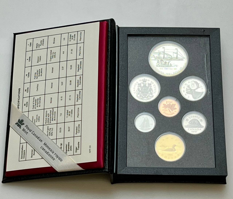 Canada Annual Proof Set 1987 
KM# PS7; With Silver., Proof; With original bank ...