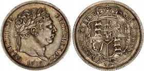 Great Britain 1 Shilling 1816
KM# 666; Sp# 3790; N# 8476; Silver; George III; AUNC Toned.