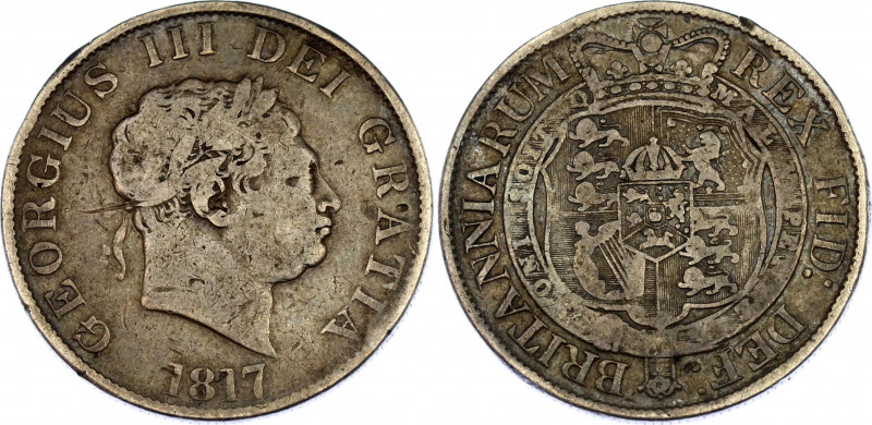 Great Britain 1/2 Crown 1817
KM# 672; Sp# 3789; N# 13169; Silver; George III; F...