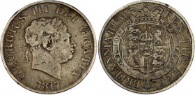 Great Britain 1/2 Crown 1817
KM# 672; Sp# 3789; N# 13169; Silver; George III; F.