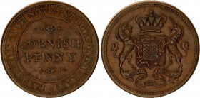Great Britain Carnwall 1 Penny Token 1812 (ND)
W# 680; D# 14; Copper; Dolcoath Mine; XF.