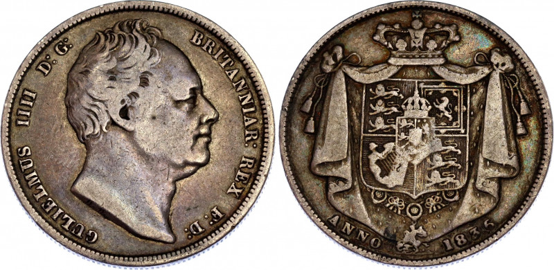 Great Britain 1/2 Crown 1836
KM# 714.2; Sp# 3834; N# 12808; Silver; William IV;...