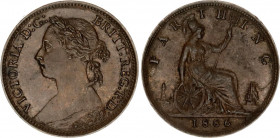 Great Britain 1 Farthing 1886
KM# 753; Sp# 3958; N# 1013; Bronze; Victoria; Mint: London; AUNC.