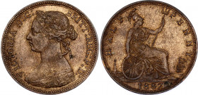 Great Britain 1/2 Penny 1887
KM# 754; Sp# 3956; N# 4575; Bronze; Victoria; AUNC.