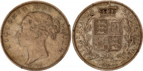 Great Britain 1/2 Crown 1883
KM# 756, Sp# 3889; N# 12819; Silver; Victoria (1837-1901); Luster; XF-AUNC.