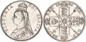 Great Britain 2 Florin 1890
KM# 763; N# 11098; Silver 22.48 g.; XF+.