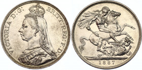Great Britain 1 Crown 1887
KM# 765; Sp# 3921; N# 11102; Silver; Victoria; AUNC.