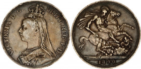 Great Britain 1 Crown 1890
KM# 765; Sp# 3921; N# 11102; Silver; Victoria; VF-XF Toned.