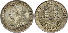 Great Britain 1 Shilling 1897 Flan Defect Error
KM# 780, N# 7172; Silver; Victoria; AUNC.