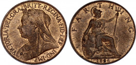 Great Britain 1 Farthing 1896
KM# 788.1; Sp# 3963; N# 6640; Bronze; Victoria; AUNC.