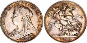 Great Britain 1 Crown 1898
KM# 783, N# 12800; Silver; Victoria; XF+.