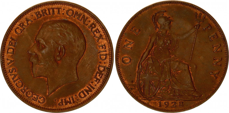 Great Britain 1 Penny 1928
KM# 838, Sp# 4055; N# 5985; Bronze; George V (1910-1...