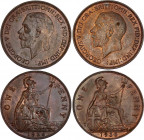 Great Britain 2 x 1 Penny 1935 - 1936
KM# 838; Sp# 4055; N# 5985; Bronze; George V; Mint: London; AUNC.
