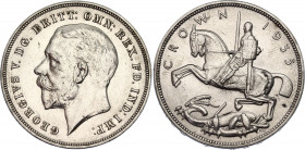 Great Britain 1 Crown 1935 
KM# 842; N# 10337; Silver; Georg V, St.Georg slaying the Dragon; AUNC.