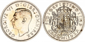 Great Britain 1 Crown 1937
KM# 857; Sp# 4078; N# 8473; Silver; George VI; Coronation; UNC with minor hairlines.