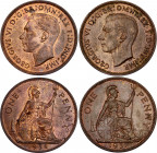 Great Britain 2 x 1 Penny 1937 - 1938
KM# 845; Sp# 4114; N# 669; Bronze; George VI; Mint: London; AUNC.