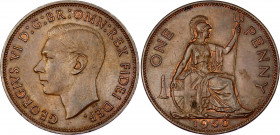 Great Britain 1 Penny 1950
KM# 869; Sp# 4117; N# 7604; Bronze; George VI; Mintage 240'000; XF.