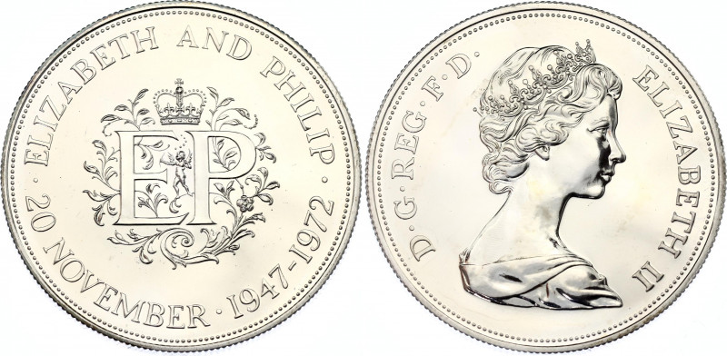 Great Britain 25 New Pence 1972
KM# 917a; Sp# LL1; N# 26158; Silver; Elizabeth ...