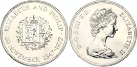 Great Britain 25 New Pence 1972
KM# 917a; Sp# LL1; N# 26158; Silver; Elizabeth II; 25th Wedding Anniversary of Queen Elizabeth II and Prince Philip; ...