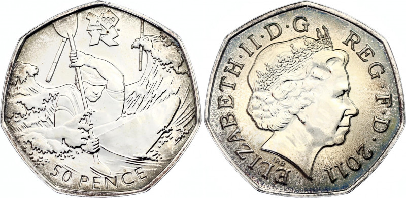 Great Britain 50 Pence 2011
KM# 1168a; Sp# LO8; N# 42809; Silver; Elizabeth II;...