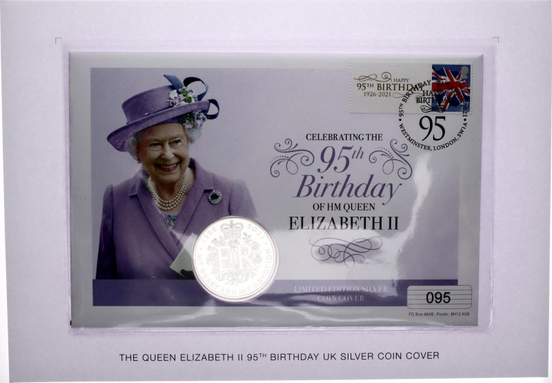 Great Britain 5 Pounds 2021
Sp# L88, N# 266339; Silver., Proof; Queen's 95th Bi...