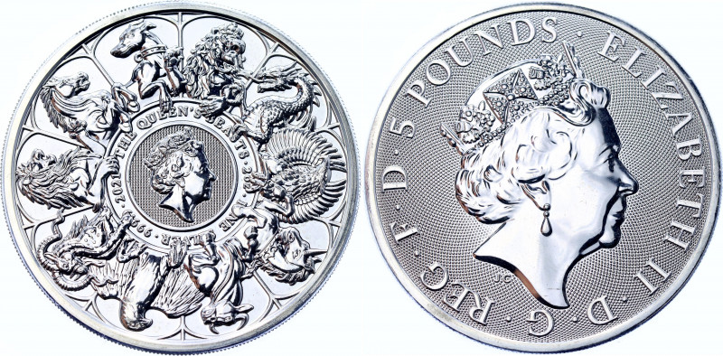 Great Britain 5 Pounds 2021 
N# 299474; Silver (.999) 62.42 g., 38.61 mm.; The ...