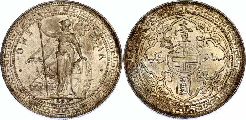 Great Britain 1 Trade Dollar 1899 B
KM# T5; N# 8472; Silver; AUNC- UNC, lustors...