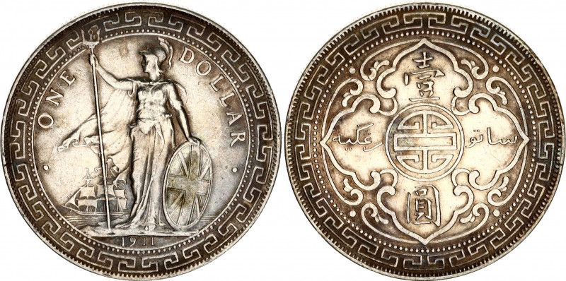 Great Britain 1 Trade Dollar 1911 B
KM# T5; N# 8472; Silver; Victoria; Mint: Bo...