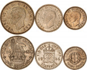 Great Britain Lot of 3 Coins 1937
KM# 853-855-856; Silver; Edward VIII (1936); AUNC-UNC.